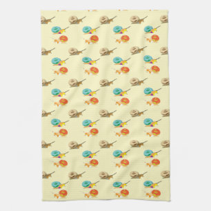 snails pattern tea towel