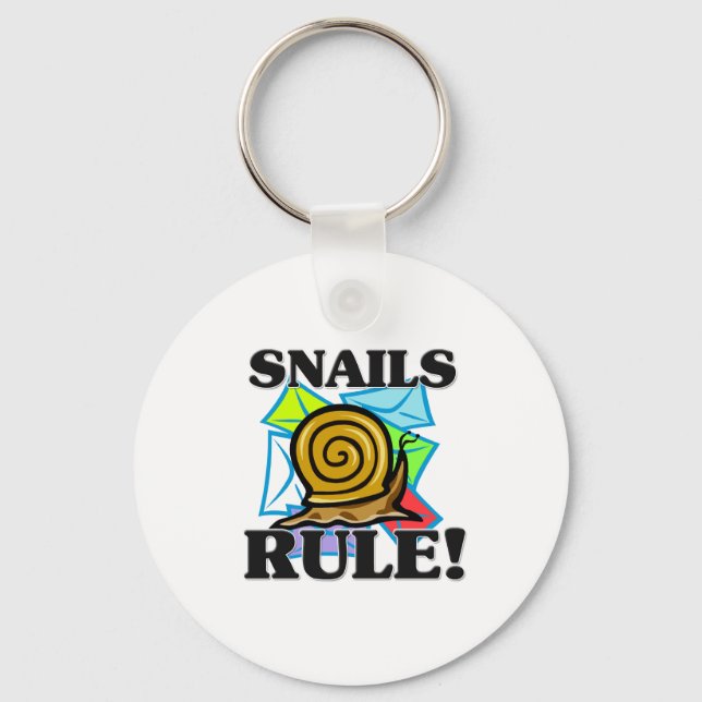 SNAILS Rule! Key Ring (Front)