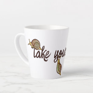 Snails Snail Love cute nature art                  Latte Mug
