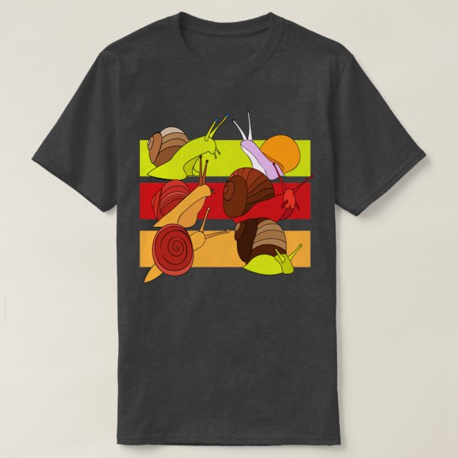 Snails Snail Shell Racing Snail  T-Shirt (Design Front)