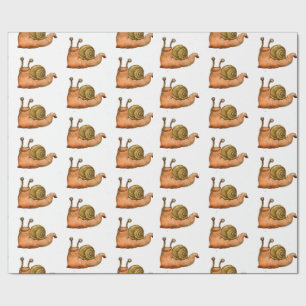snails wrapping paper