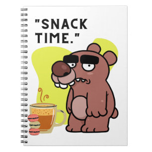 SNAK TIME!- ANIMAL-FUNNY- COFFEE-COOKIES NOTEBOOK