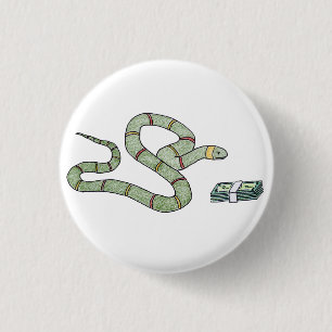 snake 3 cm round badge