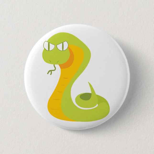 Snake 6 Cm Round Badge (Front)
