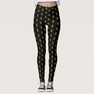 Snake and apple leggings "sinfully sweet"