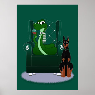 Snake and dog poster