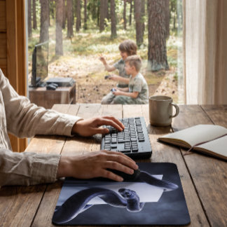 Snake and Gaming Console Intense look Mouse Mat