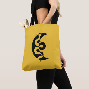 Snake and Moon Tote Bag