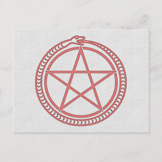 Snake and Pentagram Postcard
