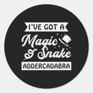 Snake Animal Reptile Snakers Cobra Pet Funny Gift Classic Round Sticker