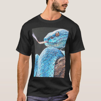 Snake Art Beautiful Viper Drawing  T-Shirt