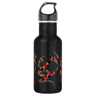 Snake Art Black Red 532 Ml Water Bottle