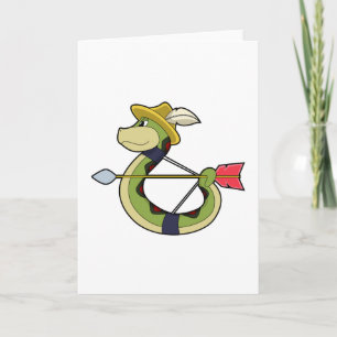 Snake as Archer with Bow & Arrow Card