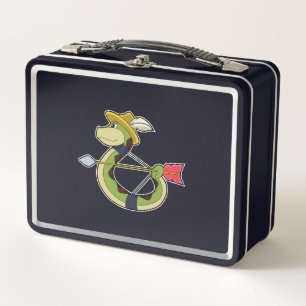 Snake as Archer with Bow & Arrow Metal Lunch Box