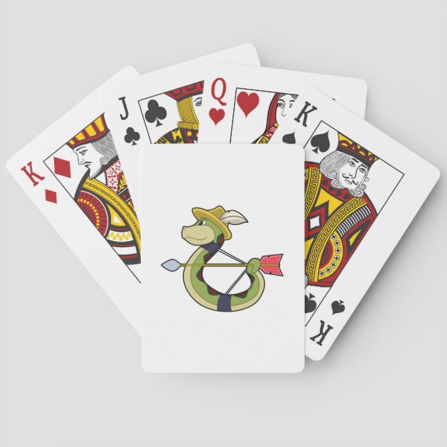 Snake as Archer with Bow & Arrow Playing Cards (Back)