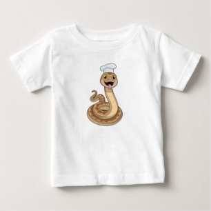 Snake as Cook with Chef hat Baby T-Shirt