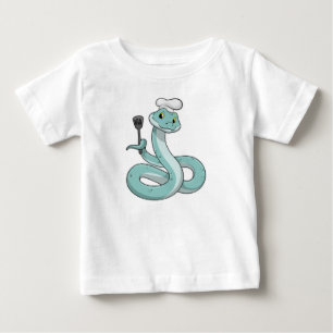 Snake as Cook with Chef hat Baby T-Shirt
