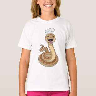 Snake as Cook with Chef hat T-Shirt