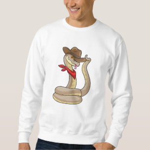 Snake as Cowboy with Scarf Sweatshirt