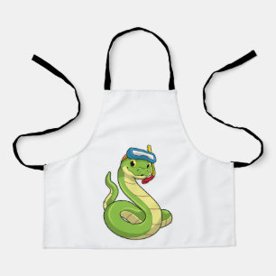 Snake as Diver wirth Snorkel Apron