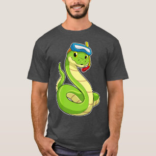Snake as Diver wirth Snorkel T-Shirt