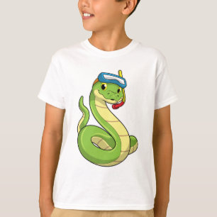 Snake as Diver wirth Snorkel T-Shirt