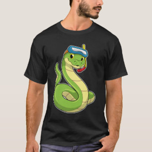 Snake as Diver wirth Snorkel T-Shirt