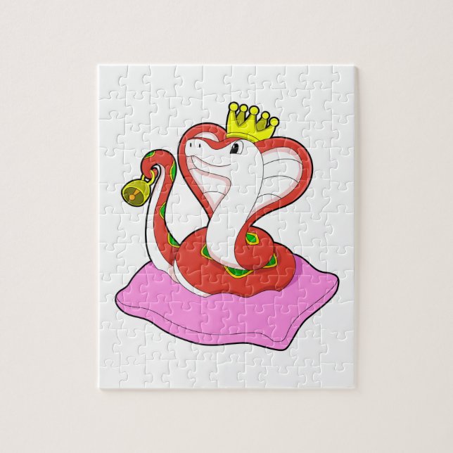 Snake as King with Crown Jigsaw Puzzle (Vertical)