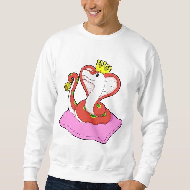 Snake as King with Crown Sweatshirt (Front)