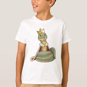 Snake as King with Crown T-Shirt