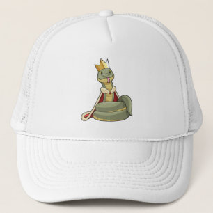 Snake as King with Crown Trucker Hat