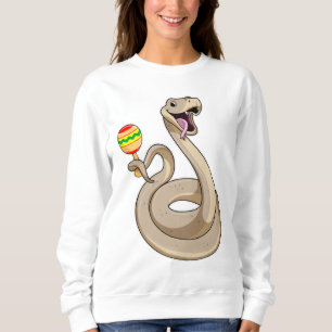Snake as Musician with Maracas Sweatshirt