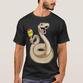 Snake as Musician with Maracas T-Shirt