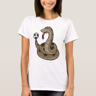Snake as Soccer player with Soccer ball T-Shirt