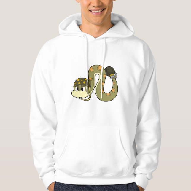 Snake as Soldier with Weapon Hoodie (Front)