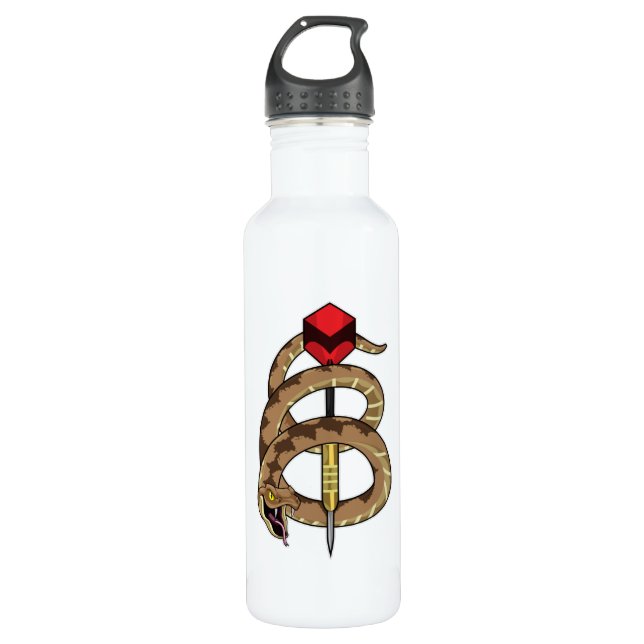 Snake at Darts with Dart 710 Ml Water Bottle (Front)