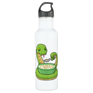 Snake at Eating with Muesli 710 Ml Water Bottle