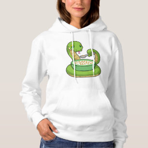 Snake at Eating with Muesli Hoodie