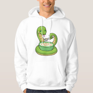 Snake at Eating with Muesli Hoodie