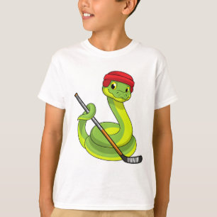 Snake at Ice hockey with Ice hockey stick T-Shirt
