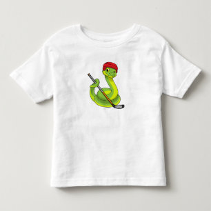 Snake at Ice hockey with Ice hockey stick Toddler T-Shirt