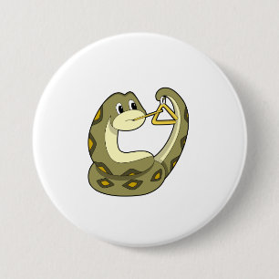 Snake at Music with Triangle.PNG 7.5 Cm Round Badge