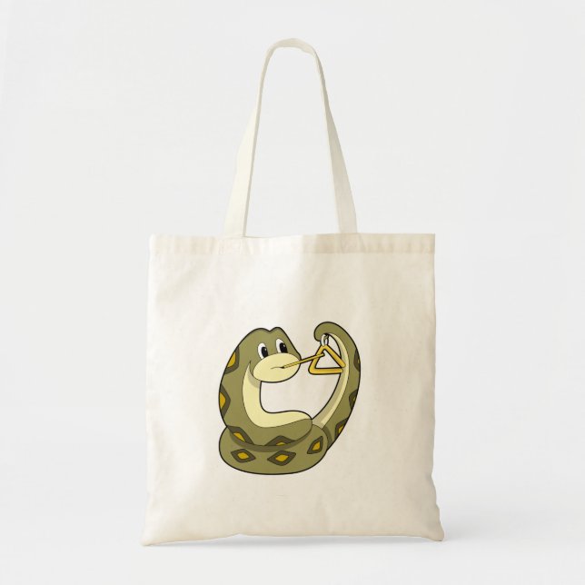 Snake at Music with Triangle.PNG Tote Bag (Front)