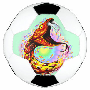 Snake Attack Psychedelic Surreal Art Football