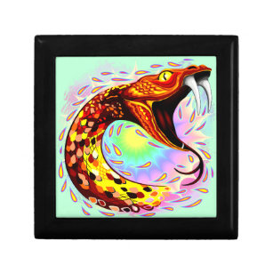 Snake Attack Psychedelic Surreal Art Gift Box