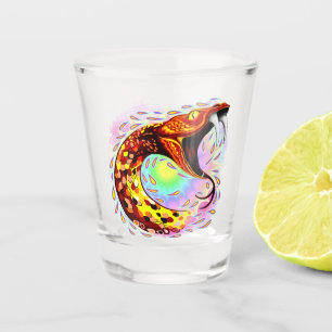 Snake Attack Psychedelic Surreal Art Shot Glass