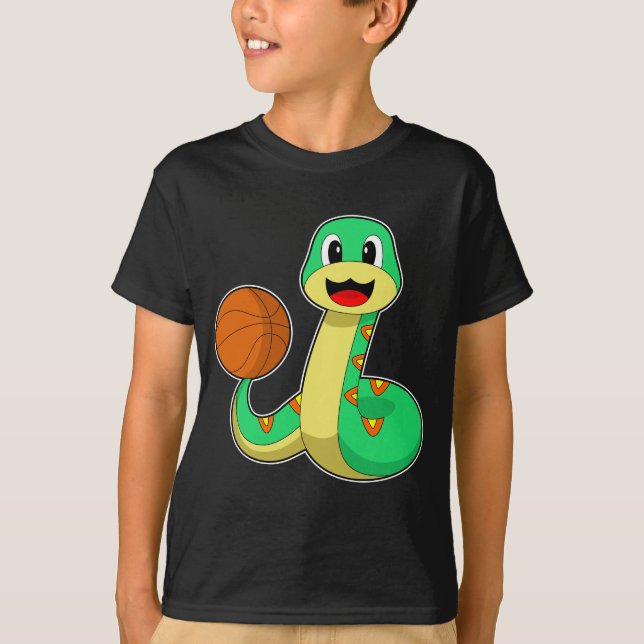 Snake Basketball player Basketball T-Shirt (Front)