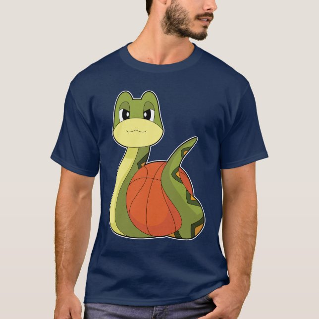 Snake Basketball player Basketball T-Shirt (Front)