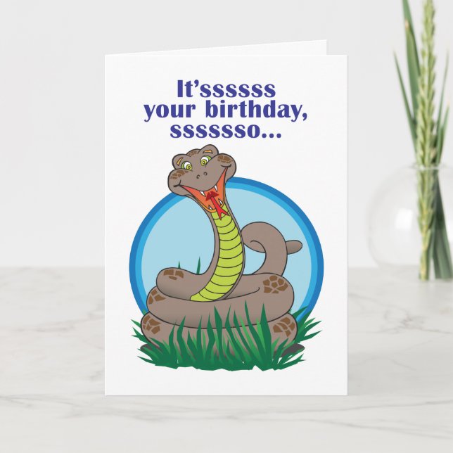 Snake Birthday Card (Front)