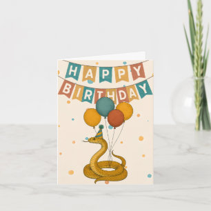 Snake Birthday Card – Funny Party Animal